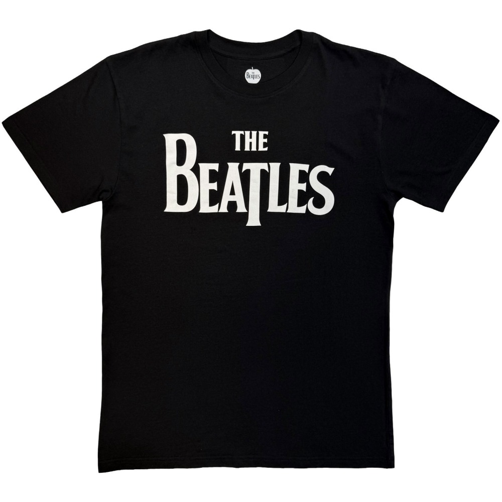The Beatles - Drop T Logo Mono Herren TShirt - Schwarz/Weiß